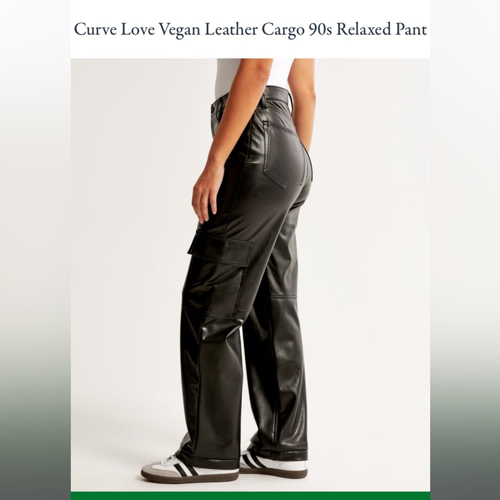Abercrombie Vegan Leather Cargo Pants